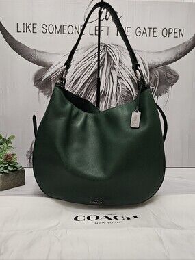 Coach Mae Hobo Hunter Green Glovetanned Leather Crossbody Bag